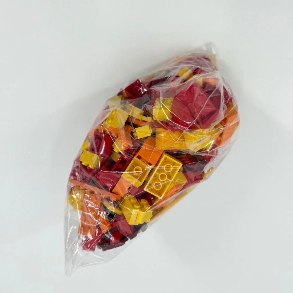 Lego‎ Bulk Lot Color Sorted Yellow Orange Red Mix 1 Pound Pieces Parts Bricks